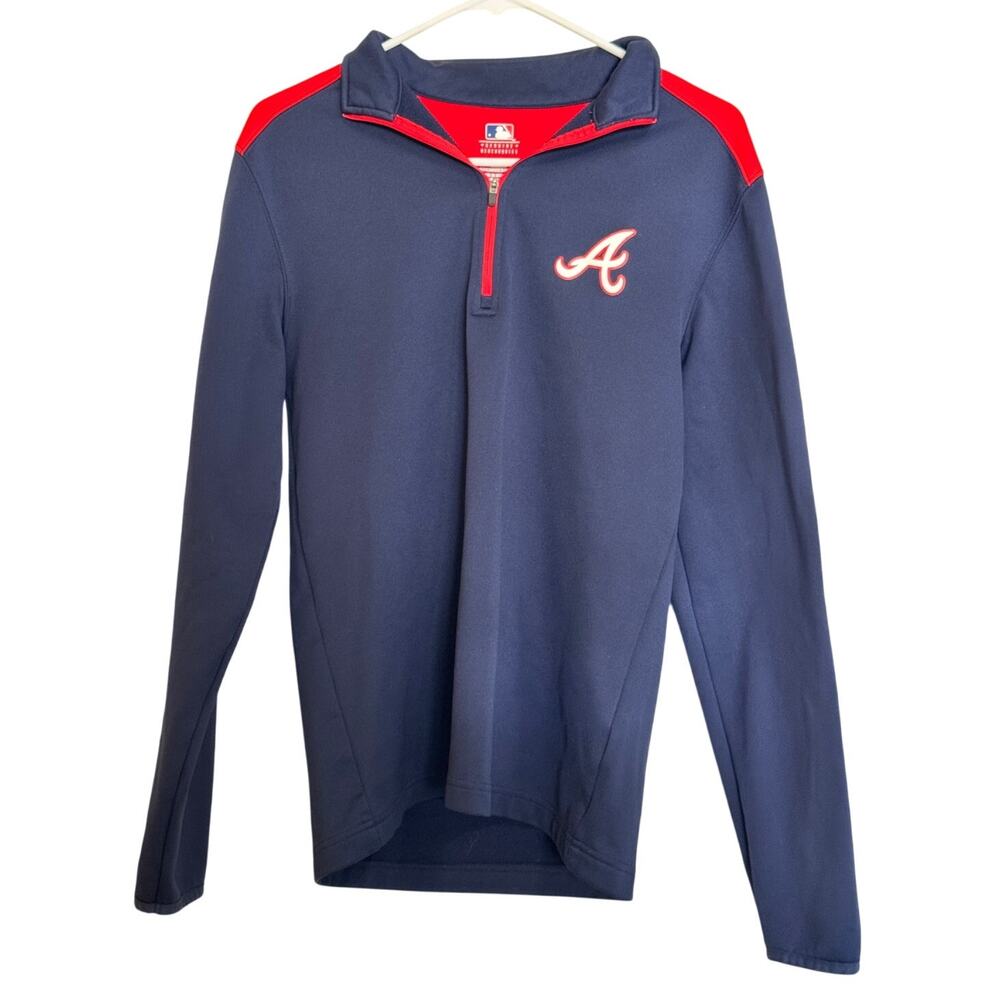 Mens's Small -  Atlanta Braves‎ Long Sleeve Pullover with  MLB Licensed.
